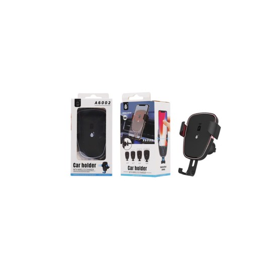 SUPORTE PARA CARRO COM CARREGADOR SEM FIO 10W ONE PLUS PRETO SUPORTE PARA CARRO COM CARREGADOR SEM FIO 10W ONE PLUS PRETO